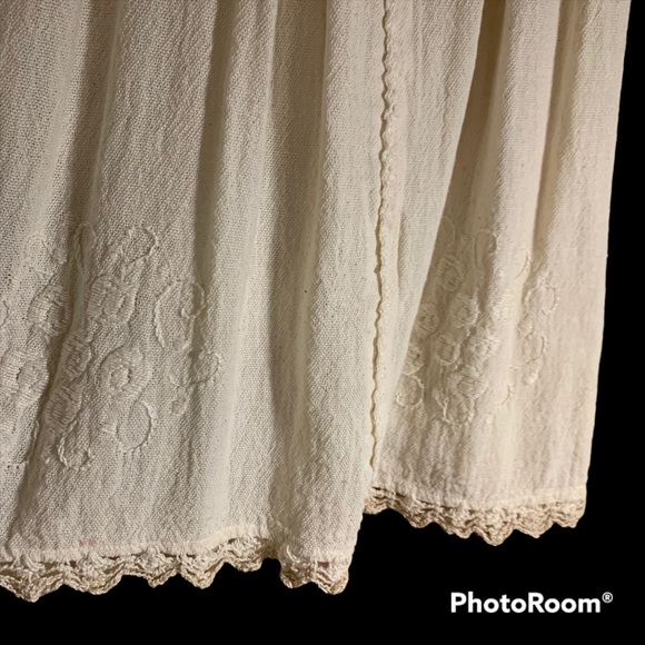 Ao Poi skirt handmade cotton fabric from Paraguay boho - Picture 2 of 8